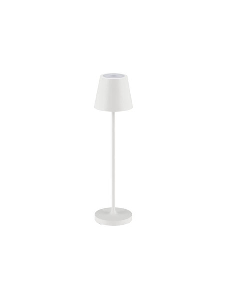 Nova Luce LED Akku-Tischleuchte Petit dimmbar 2W warmweiss 3000K IP54 salzwasserfest Weiß Aluminium Ø7cm 9030711