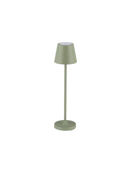 Nova Luce LED Akku-Tischleuchte Petit dimmbar 2W warmweiss 3000K IP54 salzwasserfest Olivgrün Aluminium Ø7cm 9030714