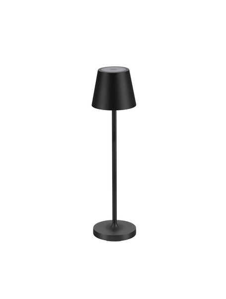 Nova Luce LED Akku-Tischleuchte Petit dimmbar 2W warmweiss 3000K IP54 salzwasserfest Anthrazit Aluminium Ø7cm 9030715