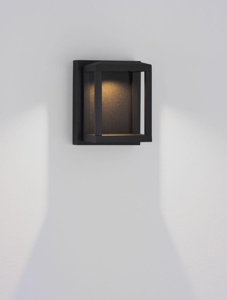 Nova Luce LED Außen-Wandleuchte Prive 9W warmweiss 3000K IP65 Schwarz Aluminium 13x12cm 9030751