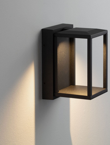 Nova Luce LED Außen-Wandleuchte Prive 14W warmweiss 3000K IP65 Schwarz Aluminium 19x14cm 9030752