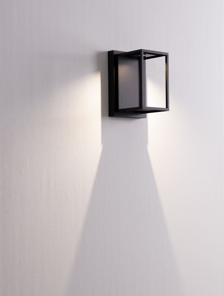 Nova Luce LED Außen-Wandleuchte Prive 17W warmweiss 3000K IP65 Schwarz Aluminium 25x17cm 9030753