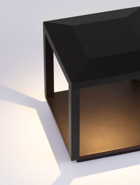 Nova Luce LED Sockelleuchte Prive 15W warmweiss 3000K IP65 Schwarz Aluminium 26cm 9030754