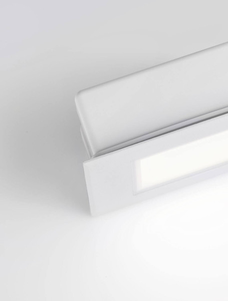 Nova Luce LED Wandeinbauleuchte Rudy 3W warmweiss 3000K IP65 Weiß Aluminium 12x8cm 9030759