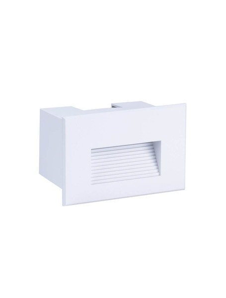 Nova Luce LED Wandeinbauleuchte Polka 4W warmweiss 3000K IP65 Weiß Aluminium 12x8cm 9030761