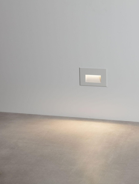 Nova Luce LED Wandeinbauleuchte Polka 4W warmweiss 3000K IP65 Weiß Aluminium 12x8cm 9030761