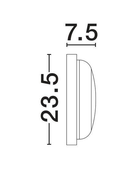Nova Luce LED Außen-Deckenleuchte Reo 19W warmweiss 3000K IP65 Weiß Ø23,5cm 9030768