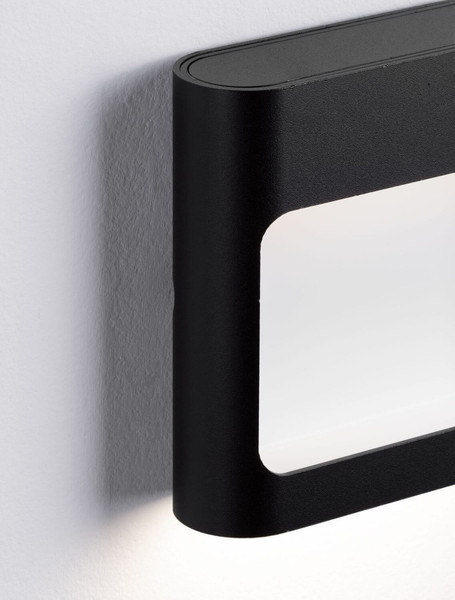 Nova Luce LED Außen-Wandleuchte Tall 6W warmweiss 3000K IP54 salzwasserfest Schwarz Aluminium 13,5x12,5cm 9030803