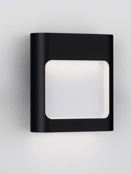 Nova Luce LED Außen-Wandleuchte Tall 6W warmweiss 3000K IP54 salzwasserfest Schwarz Aluminium 13,5x12,5cm 9030803