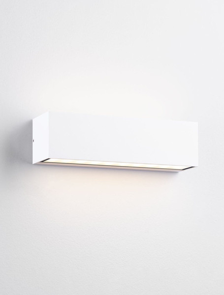 Nova Luce LED Außen-Wandleuchte Flora 10W warmweiss 3000K IP54 salzwasserfest Weiß Aluminium 23x6,5cm 9030808