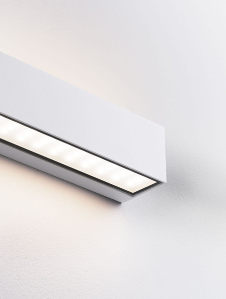 Nova Luce LED Außen-Wandleuchte Flora 10W warmweiss 3000K IP54 salzwasserfest Weiß Aluminium 23x6,5cm 9030808