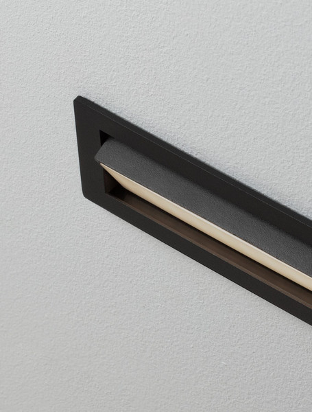 Nova Luce LED Wandeinbauleuchte Echo schwenkbar 6W warmweiss 3000K IP54 salzwasserfest Schwarz Aluminium 18x6cm 9030809