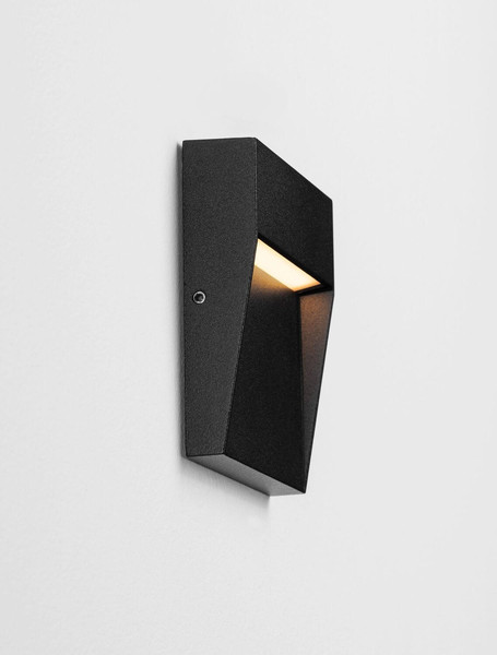 Nova Luce LED Außen-Wandleuchte Toby 3W warmweiss 3000K IP54 salzwasserfest Schwarz Aluminium 10,5x10cm 9030811