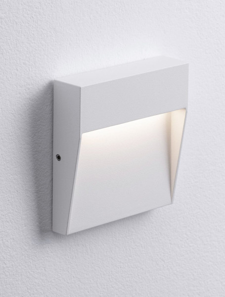 Nova Luce LED Außen-Wandleuchte Toby 3W warmweiss 3000K IP54 salzwasserfest Weiß Aluminium 10,5x10cm 9030812