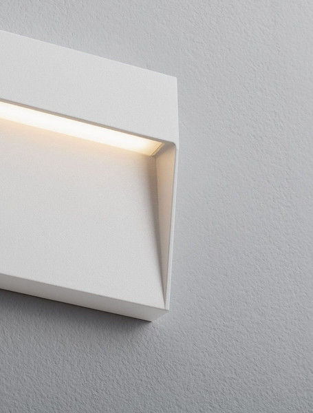 Nova Luce LED Außen-Wandleuchte Toby 3W warmweiss 3000K IP54 salzwasserfest Weiß Aluminium 10,5x10cm 9030812