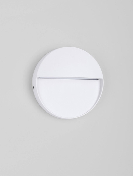 Nova Luce LED Außen-Wandleuchte Toby 3W warmweiss 3000K IP54 salzwasserfest Weiß Aluminium Ø11cm 9030814