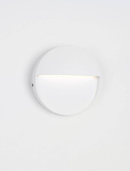 Nova Luce LED Außen-Wandleuchte Toby 3W warmweiss 3000K IP54 salzwasserfest Weiß Aluminium Ø11cm 9030814