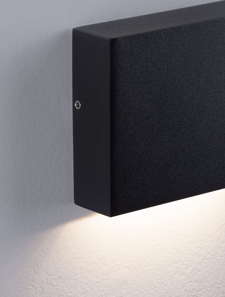 Nova Luce LED Außen-Wandleuchte Tick 4W warmweiss 3000K IP54 salzwasserfest Schwarz Aluminium 11,5x9cm 9030815