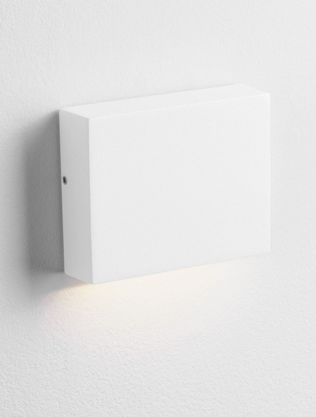 Nova Luce LED Außen-Wandleuchte Tick 4W warmweiss 3000K IP54 salzwasserfest Weiß Aluminium 11,5x9cm 9030816