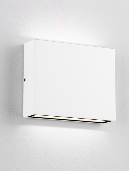 Nova Luce LED Außen-Wandleuchte Tick 7W warmweiss 3000K IP54 salzwasserfest Weiß Aluminium 11,5x9cm 9030818