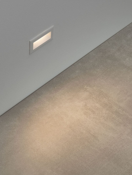 Nova Luce LED Wandeinbauleuchte Vivion 1W warmweiss 3000K IP54 salzwasserfest Weiß 10x6,5cm 9030820