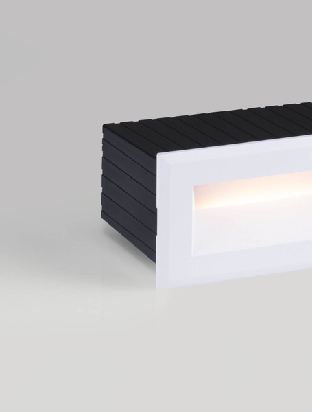 Nova Luce LED Wandeinbauleuchte Vivion 1W warmweiss 3000K IP54 salzwasserfest Weiß 10x6,5cm 9030820