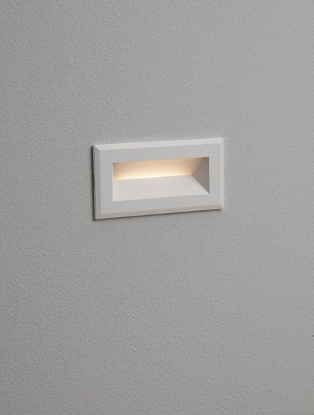 Nova Luce LED Wandeinbauleuchte Vivion 1W warmweiss 3000K IP54 salzwasserfest Weiß 10x6,5cm 9030820