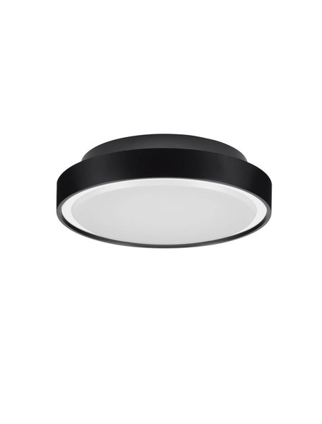 Nova Luce LED Außen-Deckenleuchte Sky 15W warmweiss 3000K IP65 salzwasserfest Schwarz Aluminium Ø30cm 9030823