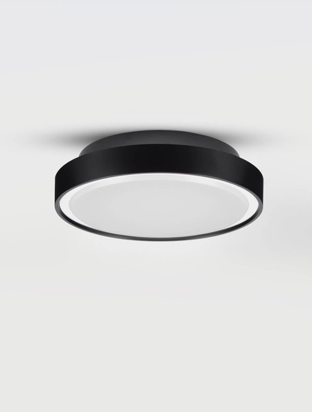 Nova Luce LED Außen-Deckenleuchte Sky 15W warmweiss 3000K IP65 salzwasserfest Schwarz Aluminium Ø30cm 9030823