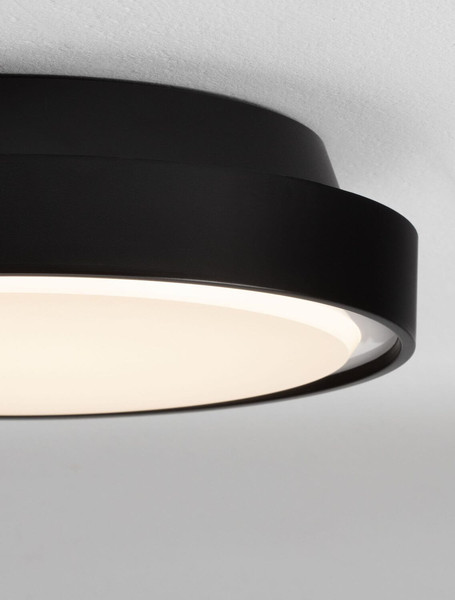 Nova Luce LED Außen-Deckenleuchte Sky 15W warmweiss 3000K IP65 salzwasserfest Schwarz Aluminium Ø30cm 9030823