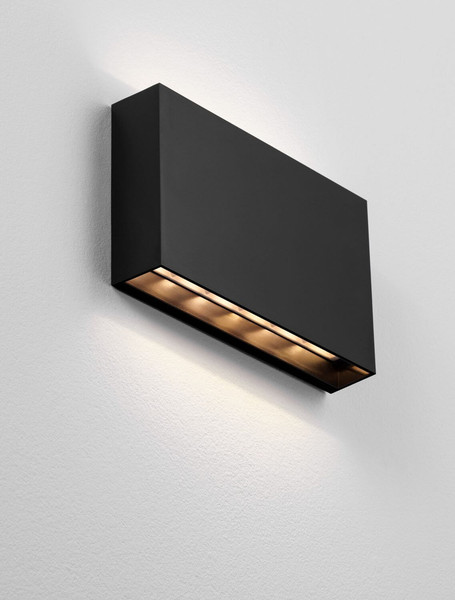 Nova Luce LED Außen-Wandleuchte Yoko 13W warmweiss 3000K IP65 salzwasserfest Schwarz 20x12,5cm 9030827