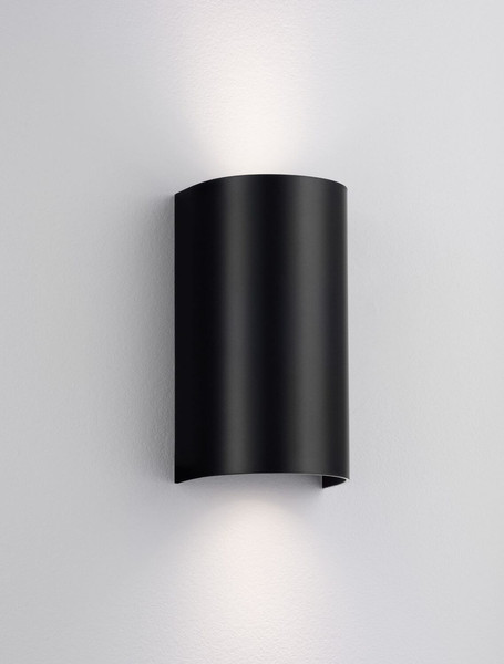 Nova Luce Außen-Wandleuchte York 2-flammig 2xGU10 IP65 salzwasserfest Schwarz Aluminium 19,5x11cm 9030830