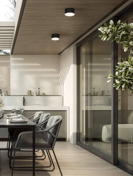 Nova Luce LED Außen-Deckenleuchte Judi 10W warmweiss 3000K IP65 salzwasserfest Anthrazit Aluminium Ø12cm 9030835