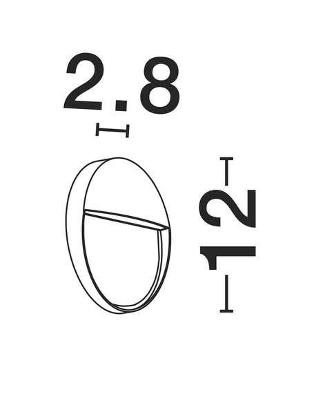 Nova Luce LED Außen-Wandleuchte Nectar 3W warmweiss 3000K IP65 salzwasserfest Anthrazit Aluminium Ø12cm 9030838