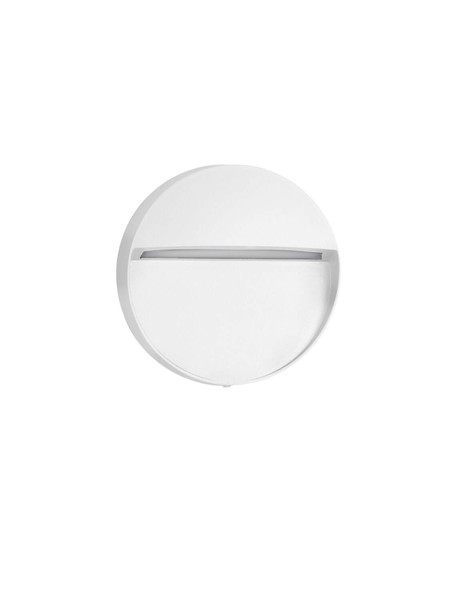 Nova Luce LED Außen-Wandleuchte Nectar 3W warmweiss 3000K IP65 salzwasserfest Weiß Aluminium Ø12cm 9030839