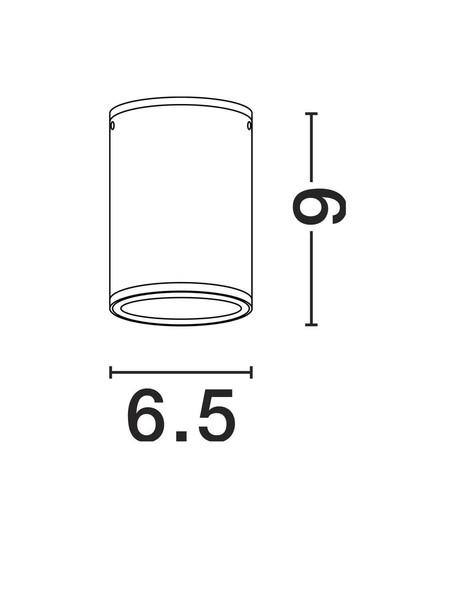 Nova Luce LED Außen-Deckenleuchte Lumina 6W warmweiss 3000K IP65 salzwasserfest Weiß Aluminium Ø6,5cm 9030843