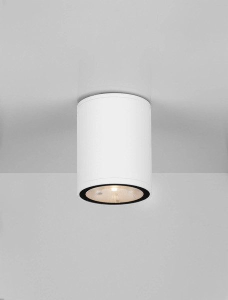 Nova Luce LED Außen-Deckenleuchte Lumina 9W warmweiss 3000K IP65 salzwasserfest Weiß Aluminium Ø8cm 9030845