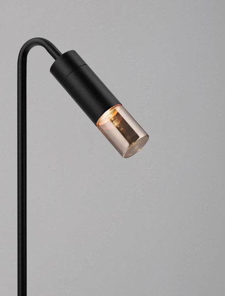 Nova Luce LED Wegeleuchte Aether 5W warmweiss 3000K IP65 salzwasserfest Anthrazit Glas Aluminium 60cm 9030848