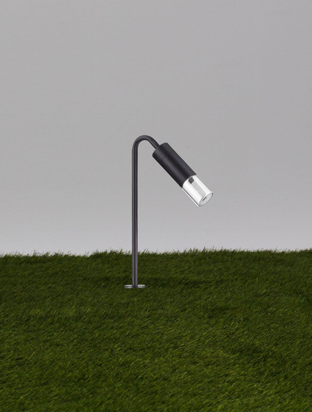 Nova Luce LED Wegeleuchte Aether 5W warmweiss 3000K IP65 salzwasserfest Anthrazit Glas Aluminium 51cm 9030850