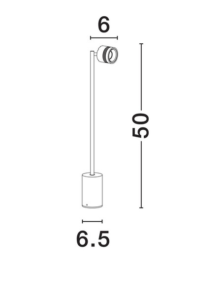 Nova Luce LED Wegeleuchte Sento schwenkbar 3W warmweiss 3000K IP65 salzwasserfest Anthrazit Aluminium 50cm 9030851