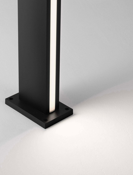 Nova Luce LED Sockelleuchte Sasso 9W warmweiss 3000K IP54 salzwasserfest Anthrazit Aluminium 40cm 9030854