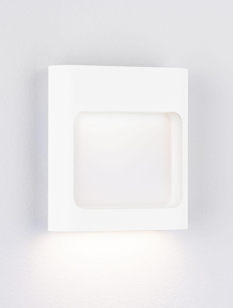 Nova Luce LED Außen-Wandleuchte Tall 6W warmweiss 3000K IP54 salzwasserfest Weiß Aluminium 13,5x12,5cm 9030864