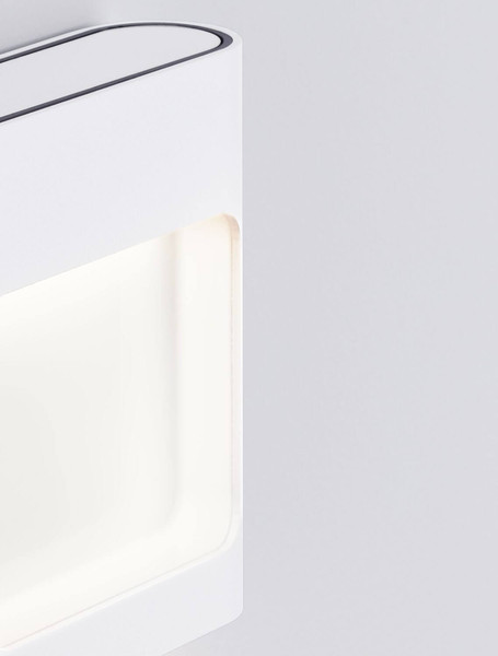 Nova Luce LED Außen-Wandleuchte Tall 6W warmweiss 3000K IP54 salzwasserfest Weiß Aluminium 13,5x12,5cm 9030864