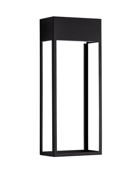 Nova Luce LED Außen-Wandleuchte Moby 20W warmweiss 3000K IP65 salzwasserfest Schwarz Aluminium Edelstahl 40x16cm 9030900