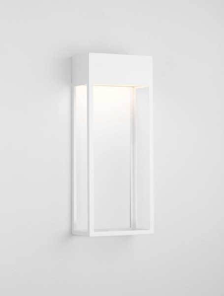 Nova Luce LED Außen-Wandleuchte Moby 20W warmweiss 3000K IP65 salzwasserfest Weiß Aluminium Edelstahl 40x16cm 9030901