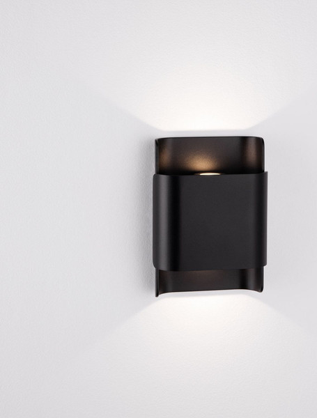 Nova Luce LED Außen-Wandleuchte Nocta 10W warmweiss 3000K IP54 salzwasserfest Schwarz Aluminium 18x13cm 9030922