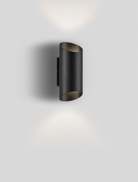 Nova Luce LED Außen-Wandleuchte Nocta 9W warmweiss 3000K IP54 salzwasserfest Anthrazit Aluminium 24x10cm 9030930