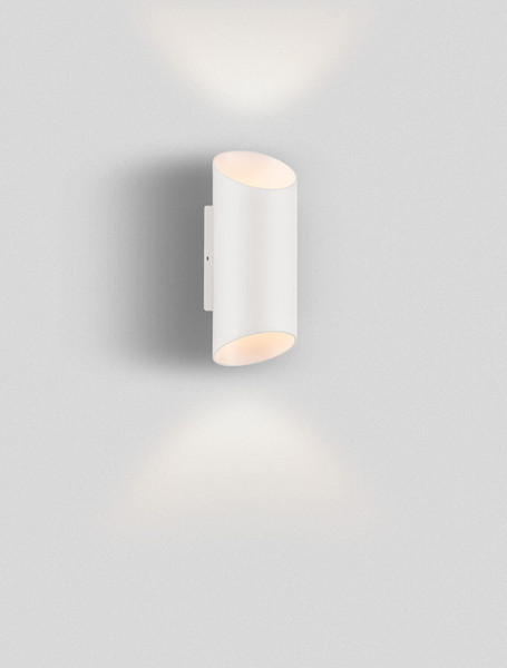 Nova Luce LED Außen-Wandleuchte Nocta 9W warmweiss 3000K IP54 salzwasserfest Weiß Aluminium 24x10cm 9030931