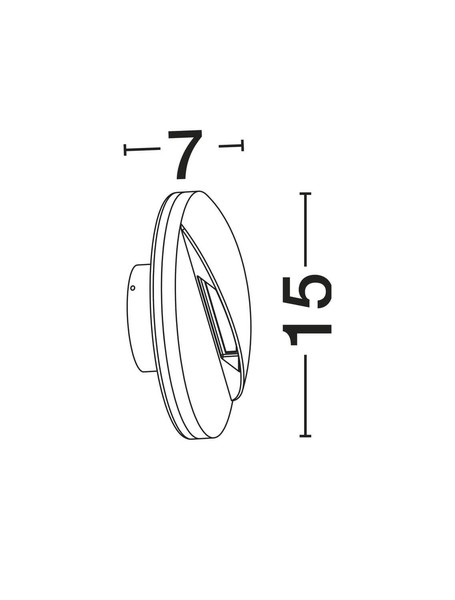 Nova Luce LED Außen-Wandleuchte Pan 9W warmweiss 3000K IP54 salzwasserfest Anthrazit Aluminium Ø15cm 9030932