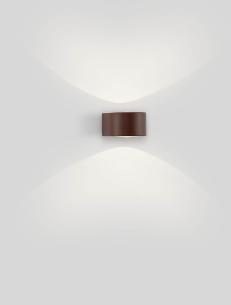 Nova Luce LED Außen-Wandleuchte Opera 11W warmweiss 3000K IP54 salzwasserfest Cortenstahl Aluminium 11x10cm 9030938
